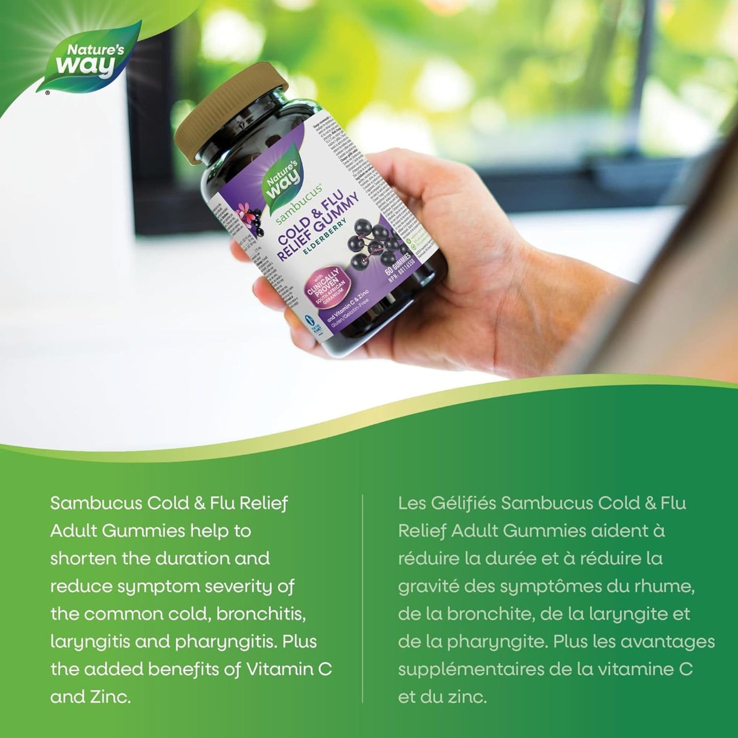 Elderberry, 60 Gummies | Nature's Way Cold and Flu Relief for Adults