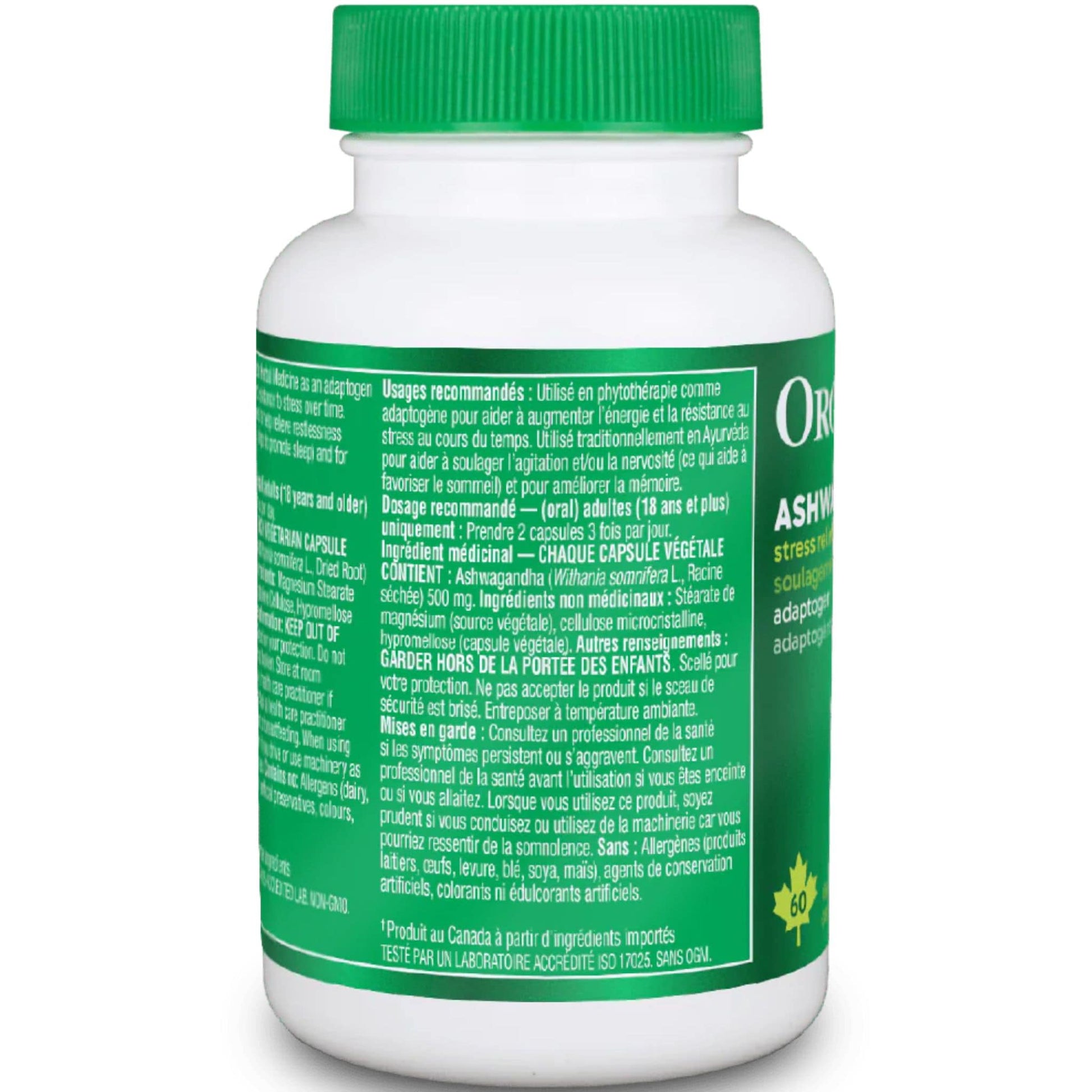 60 Vegetarian Capsules | Organika Ashwagandha