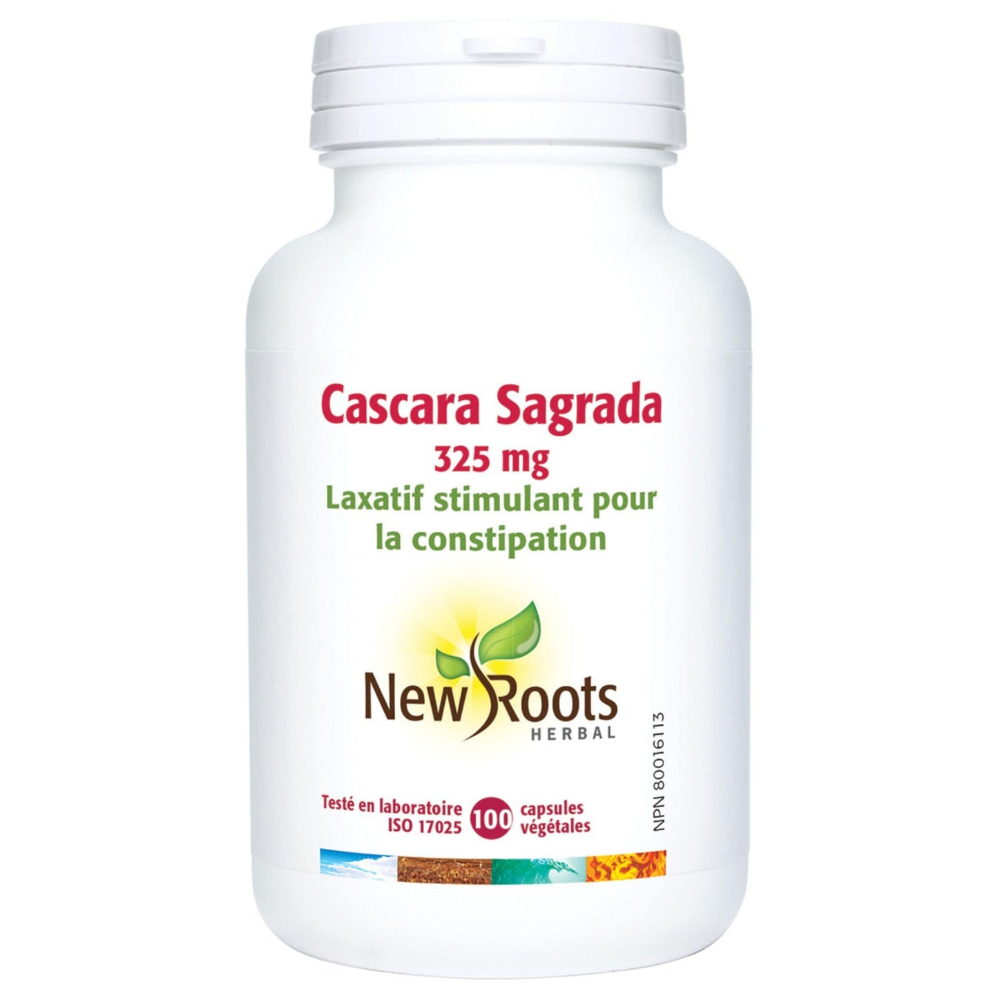 New Roots Cascara Sagrada 325mg, 100 Capsules