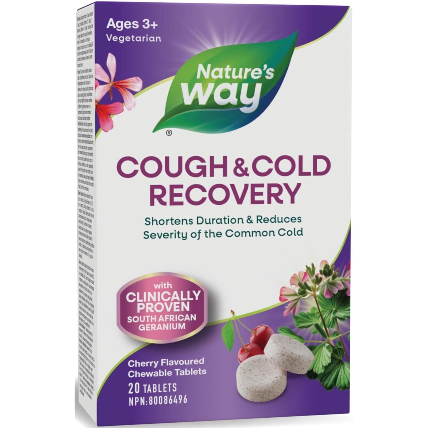 Cherry Flavour, 20 Chewable Tablets | Nature's Way Cough and Cold Recovery Chewable