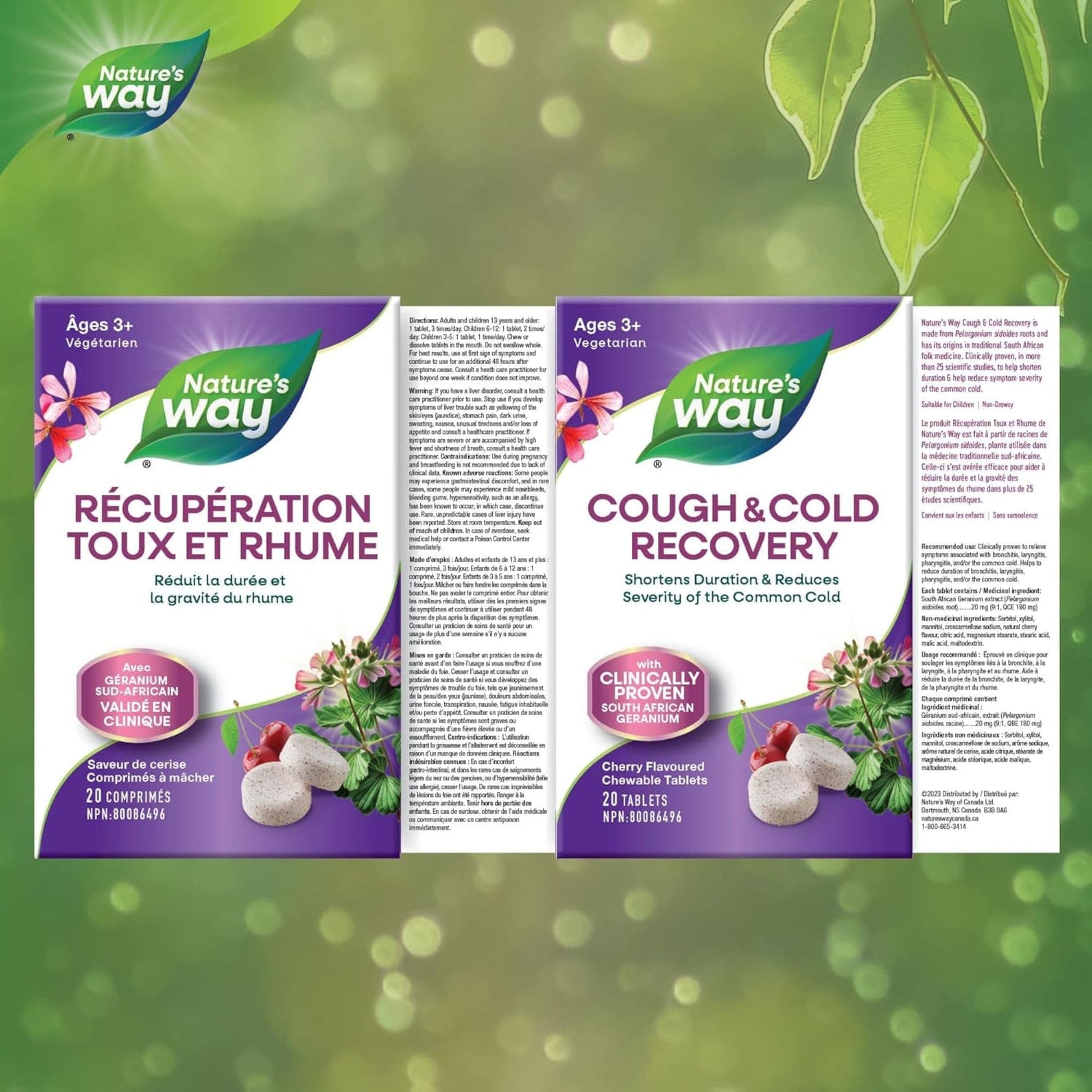 Cherry Flavour, 20 Chewable Tablets | Nature's Way Cough and Cold Recovery Chewable