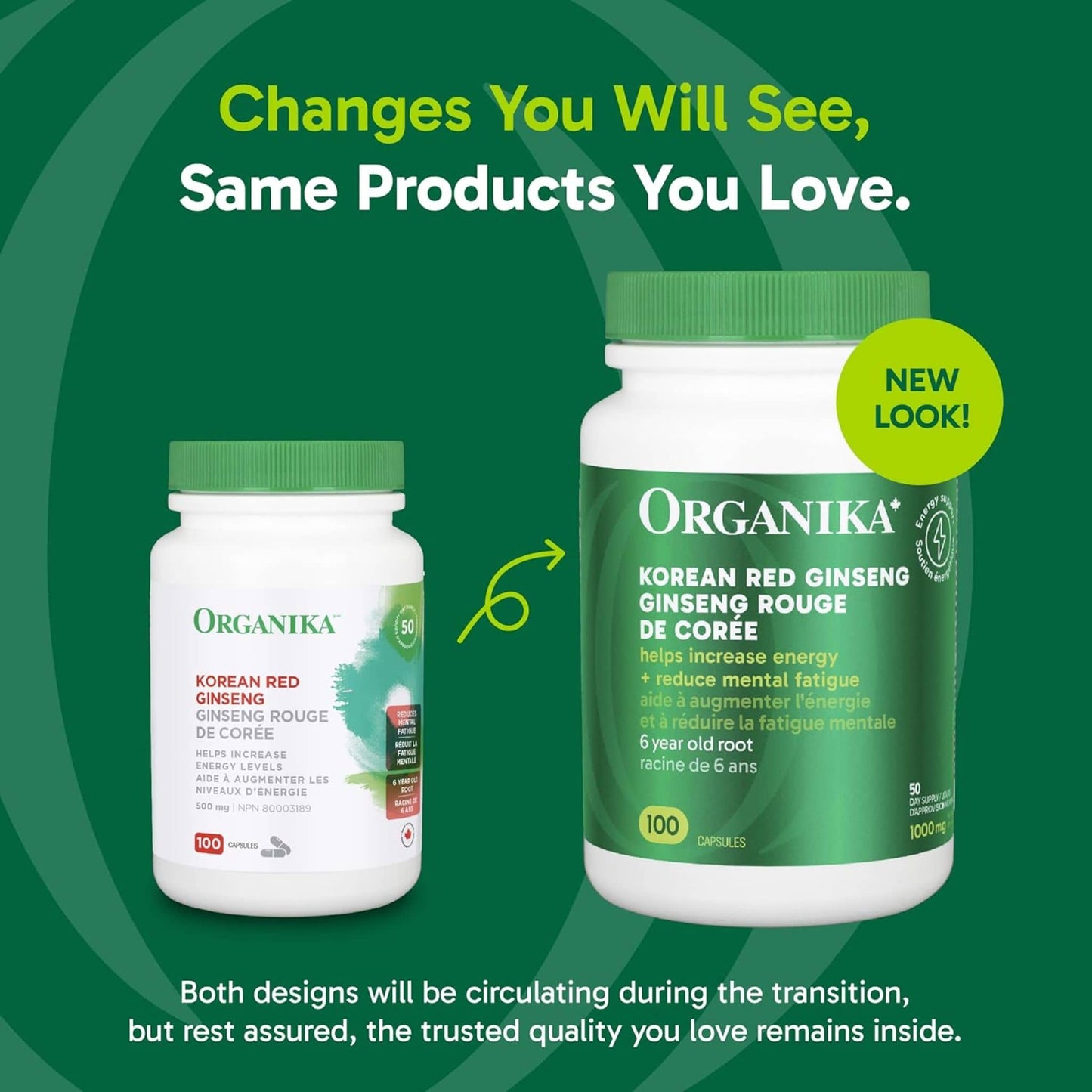 100 Capsules | Organika Korean Red Ginseng 1000 mg