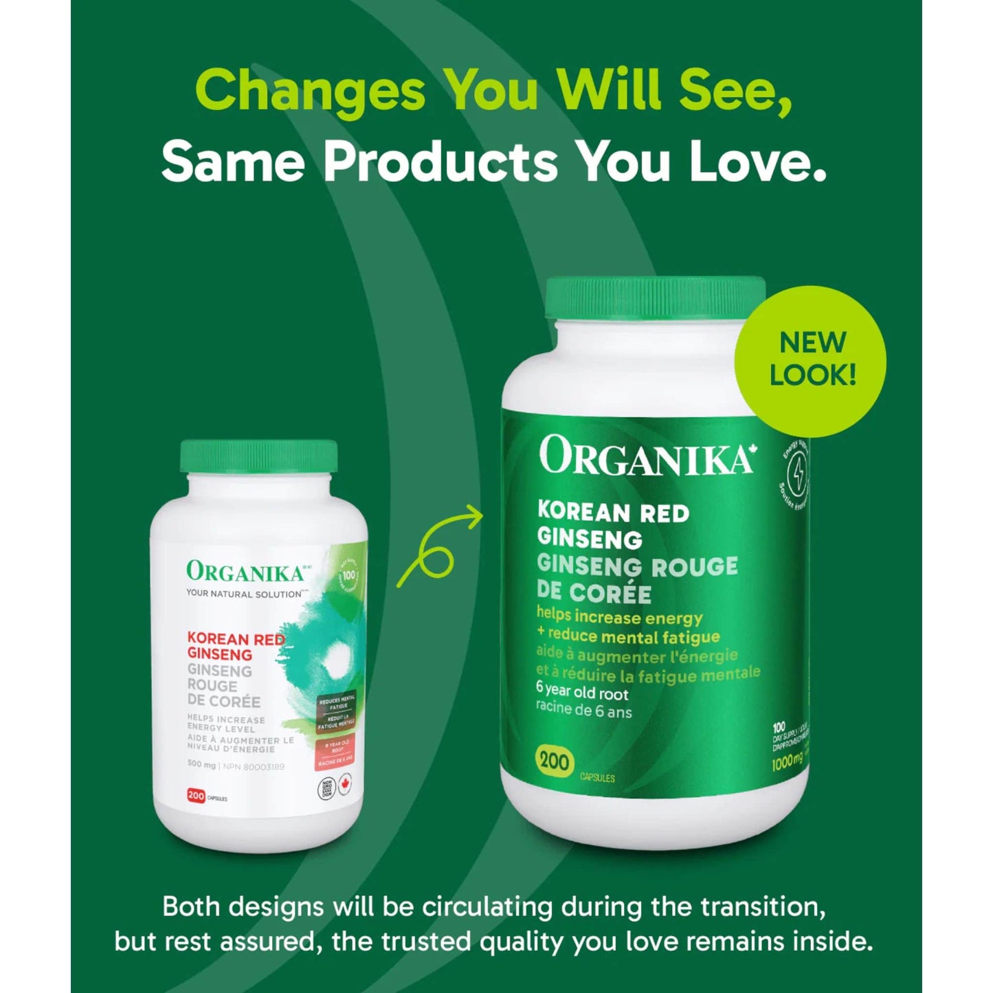 200 Capsules | Organika Korean Red Ginseng 1000 mg