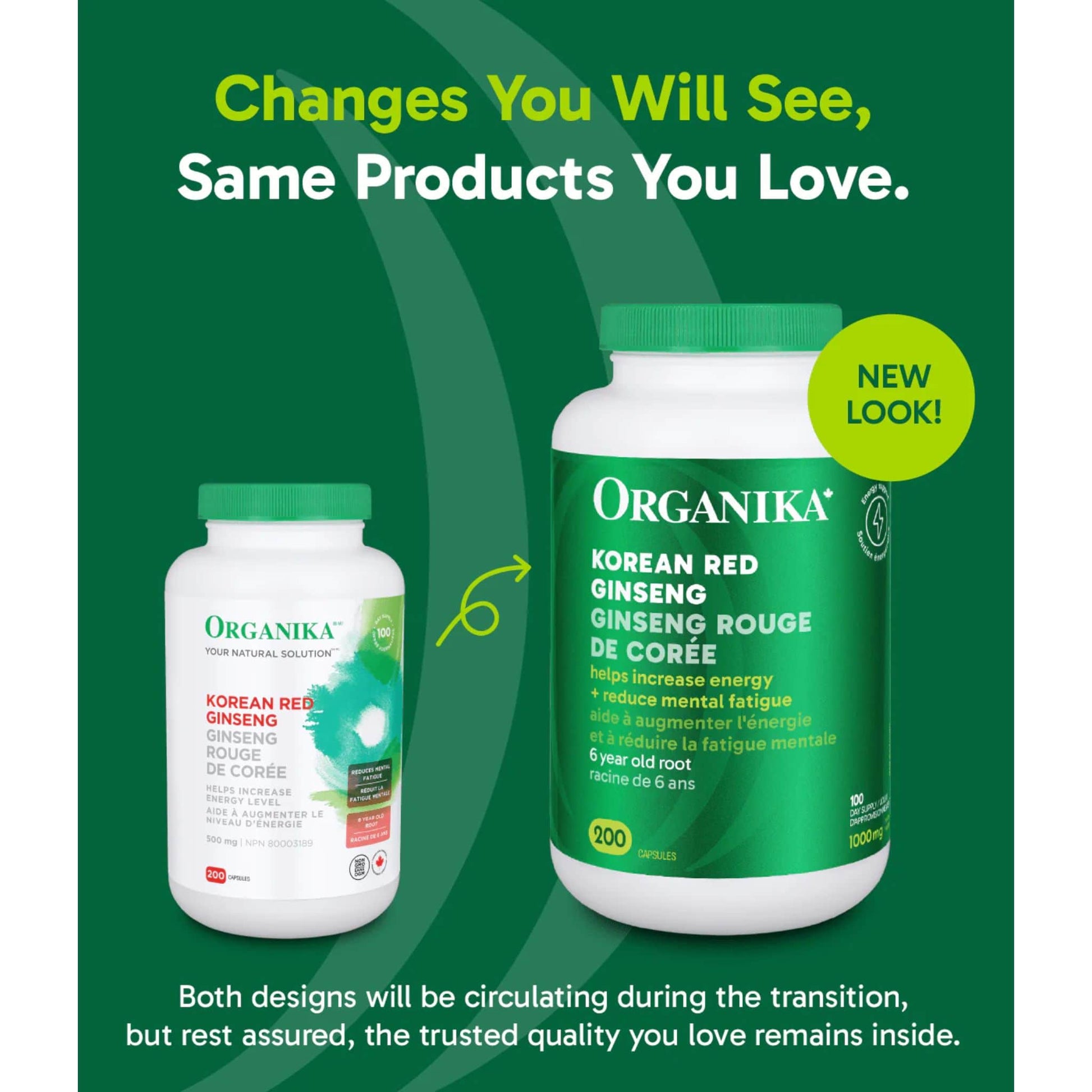 200 Capsules | Organika Korean Red Ginseng 1000 mg