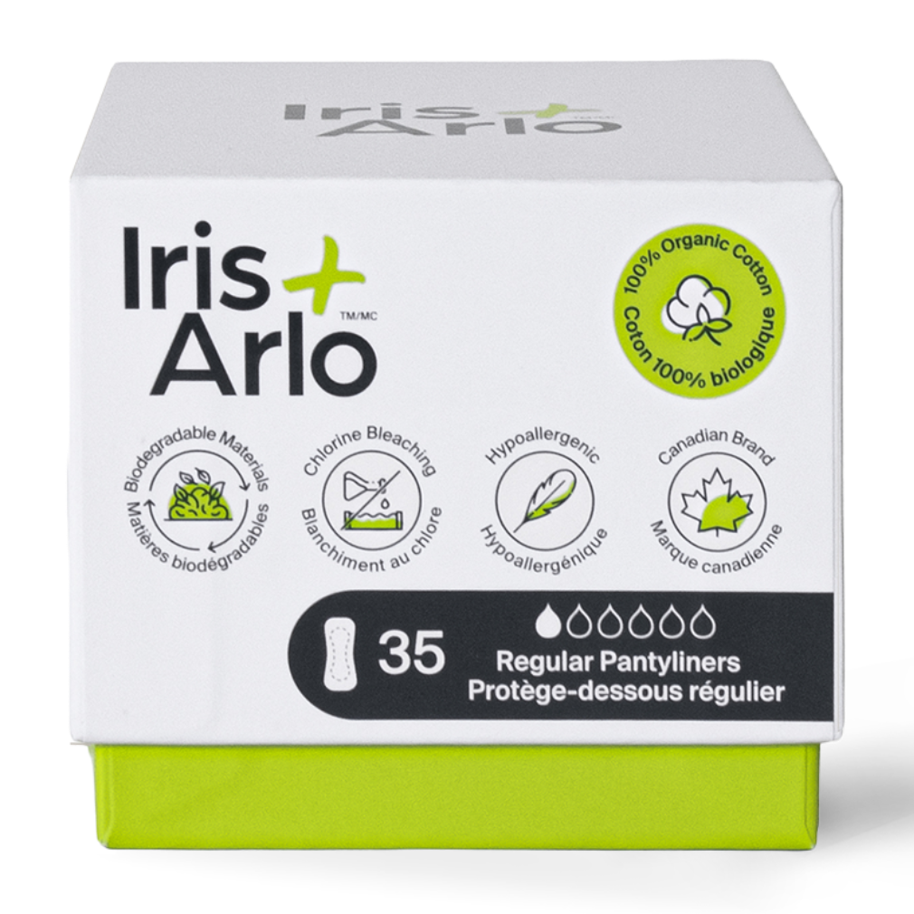 Iris + Arlo Organic Cotton Pantyliners Regular 35 Liners