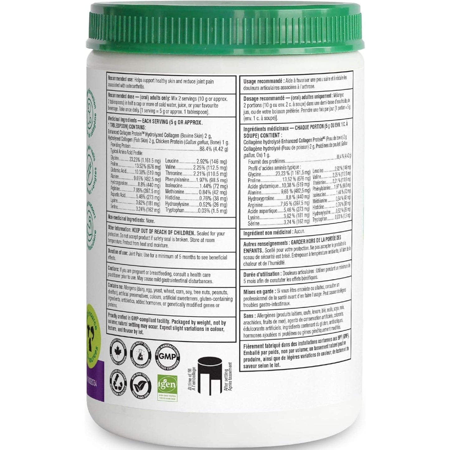 Bone Broth Flavour, 250g | Organika Full Spectrum Collagen Powder Protein type 1, 2, 3