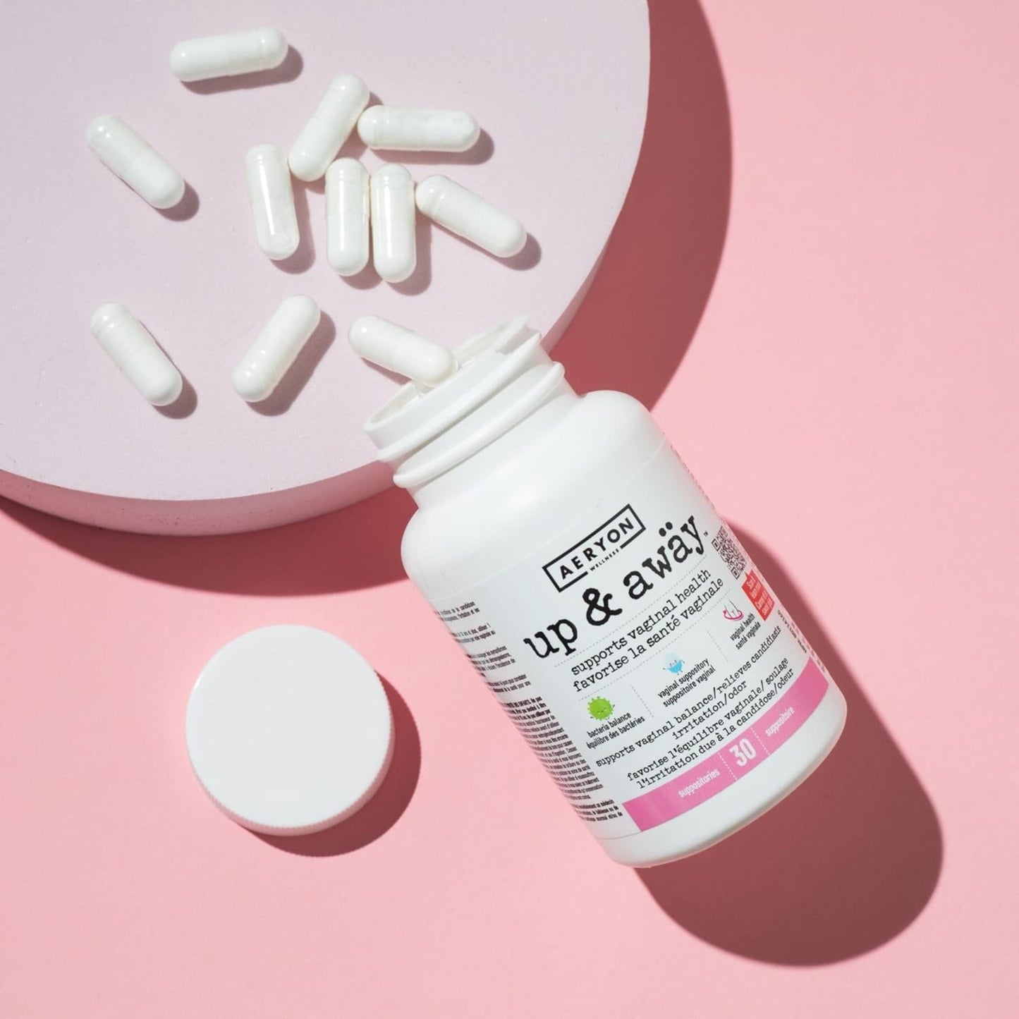 30 Suppositories | Aeryon Wellness Up & Away, Boric Acid For Vaginal Support