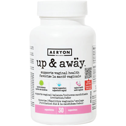 30 Suppositories | Aeryon Wellness Up & Away, Boric Acid For Vaginal Support
