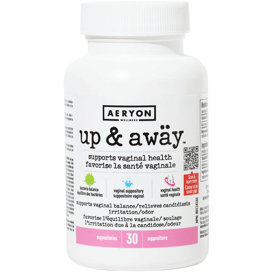30 Suppositories | Aeryon Wellness Up & Away, Boric Acid For Vaginal Support