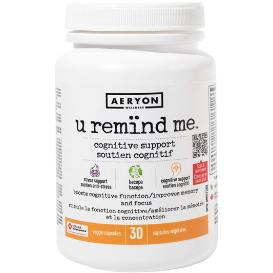 30 Vegetable Capsules | Aeryon Wellness U Remind Me Cognitive Support