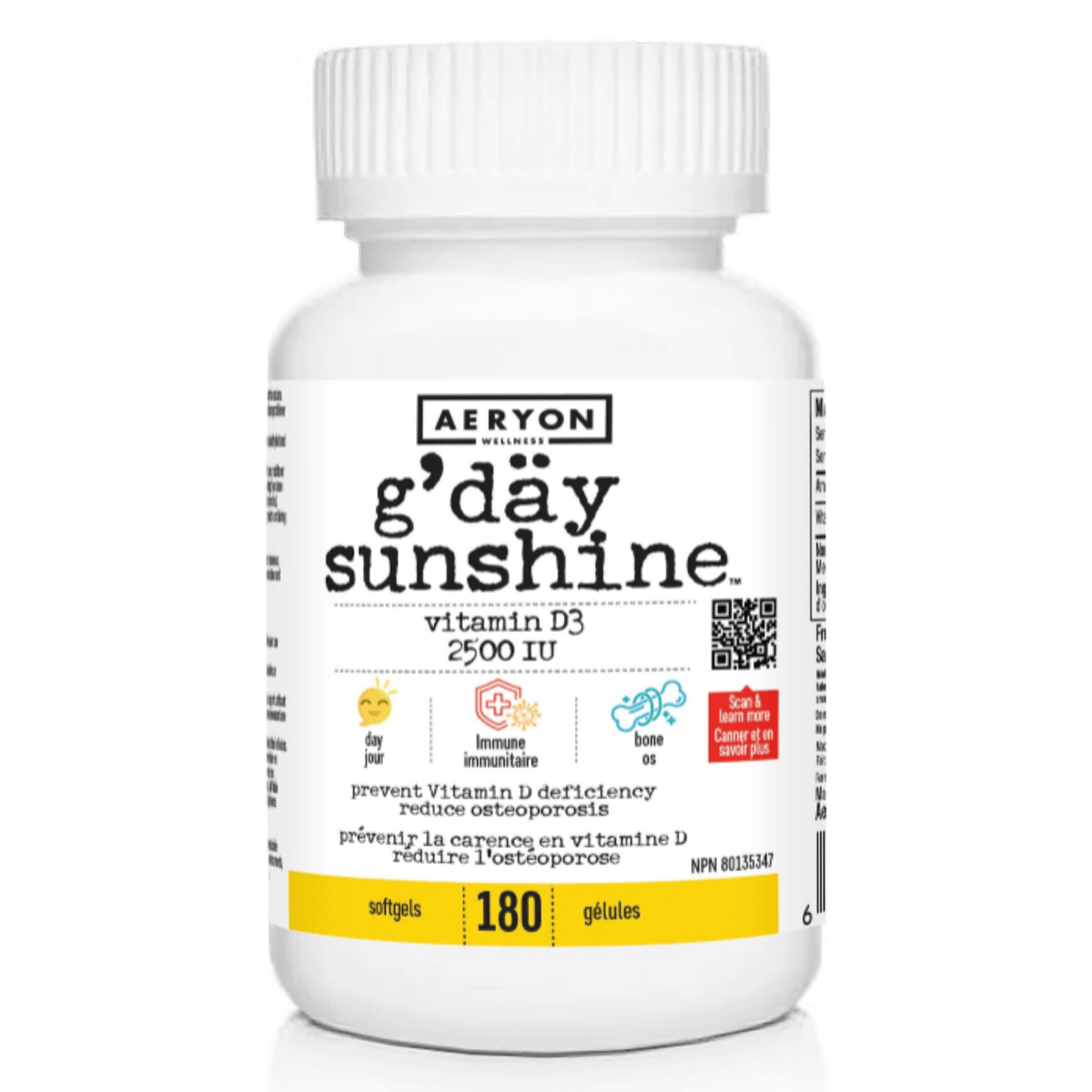 180 Softgels | Aeryon Wellness G'Day Sunshine 