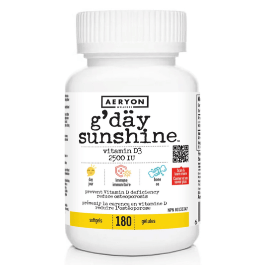 180 Softgels | Aeryon Wellness G'Day Sunshine 