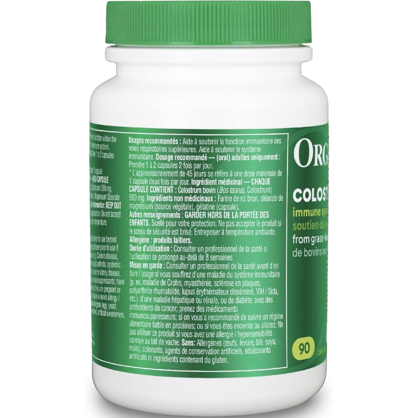 90 Capsules | Organika Colostrum 2,000 mg