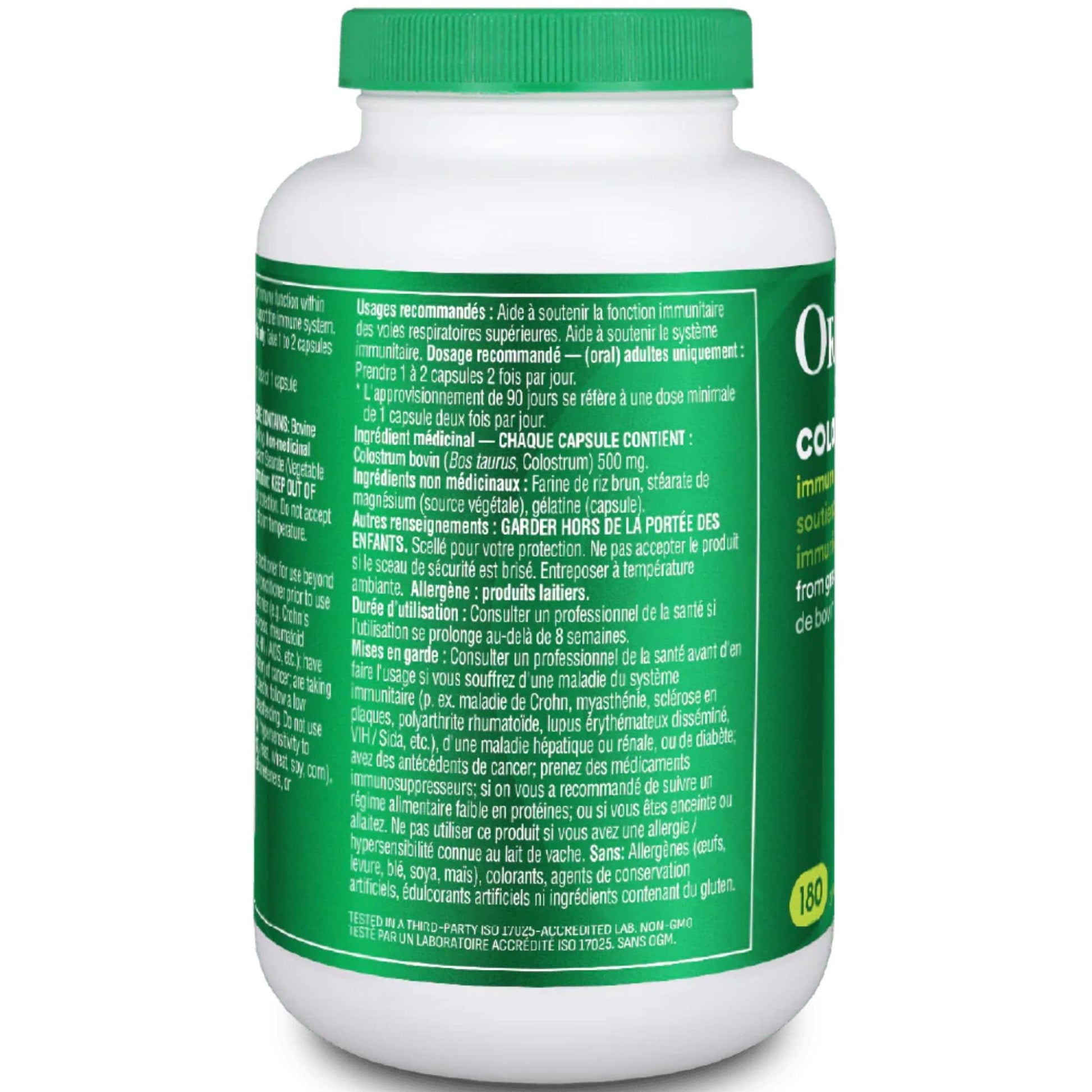 180 Capsules | Organika Colostrum 2,000 mg