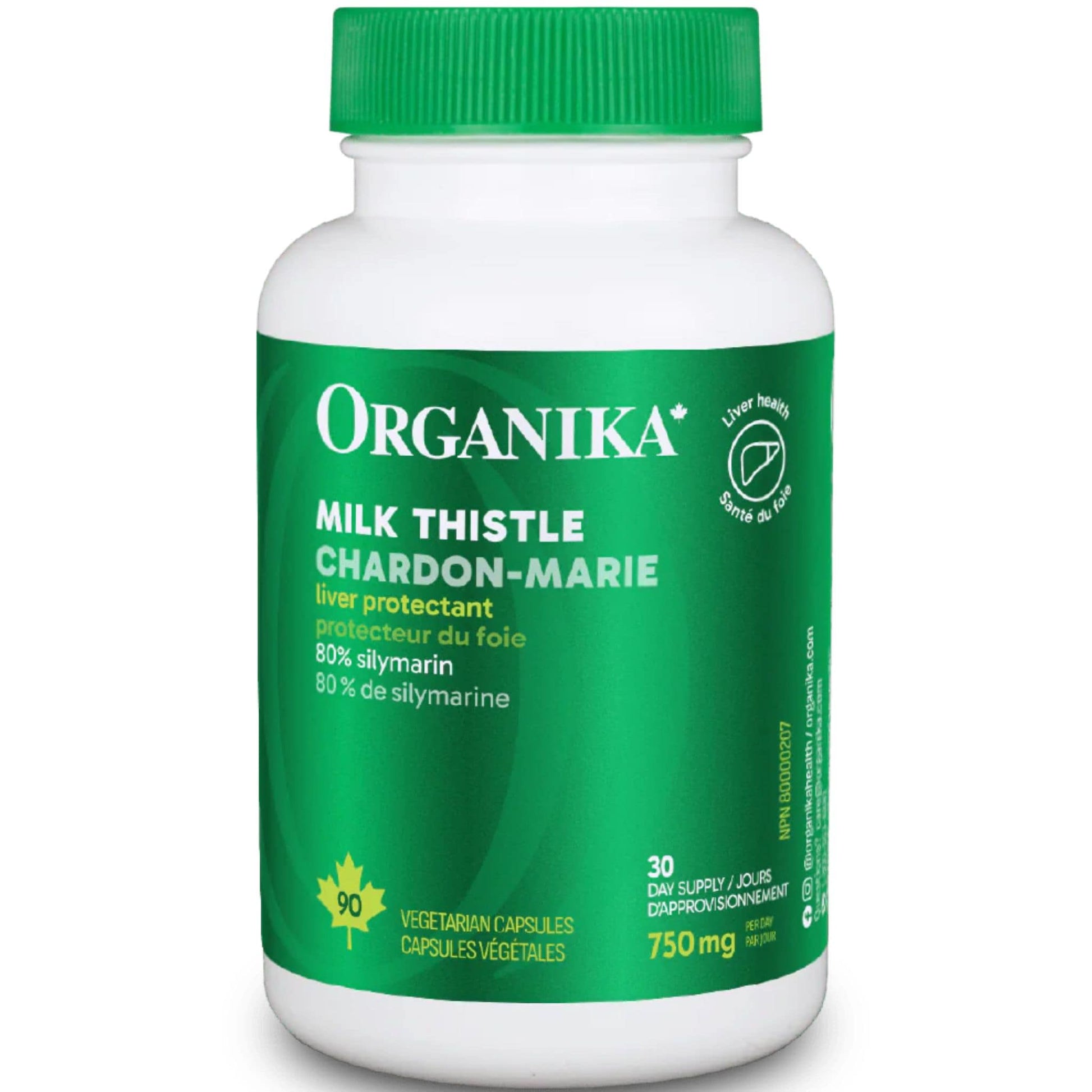 90 Vegetarian Capsules | Organika Milk Thistle
