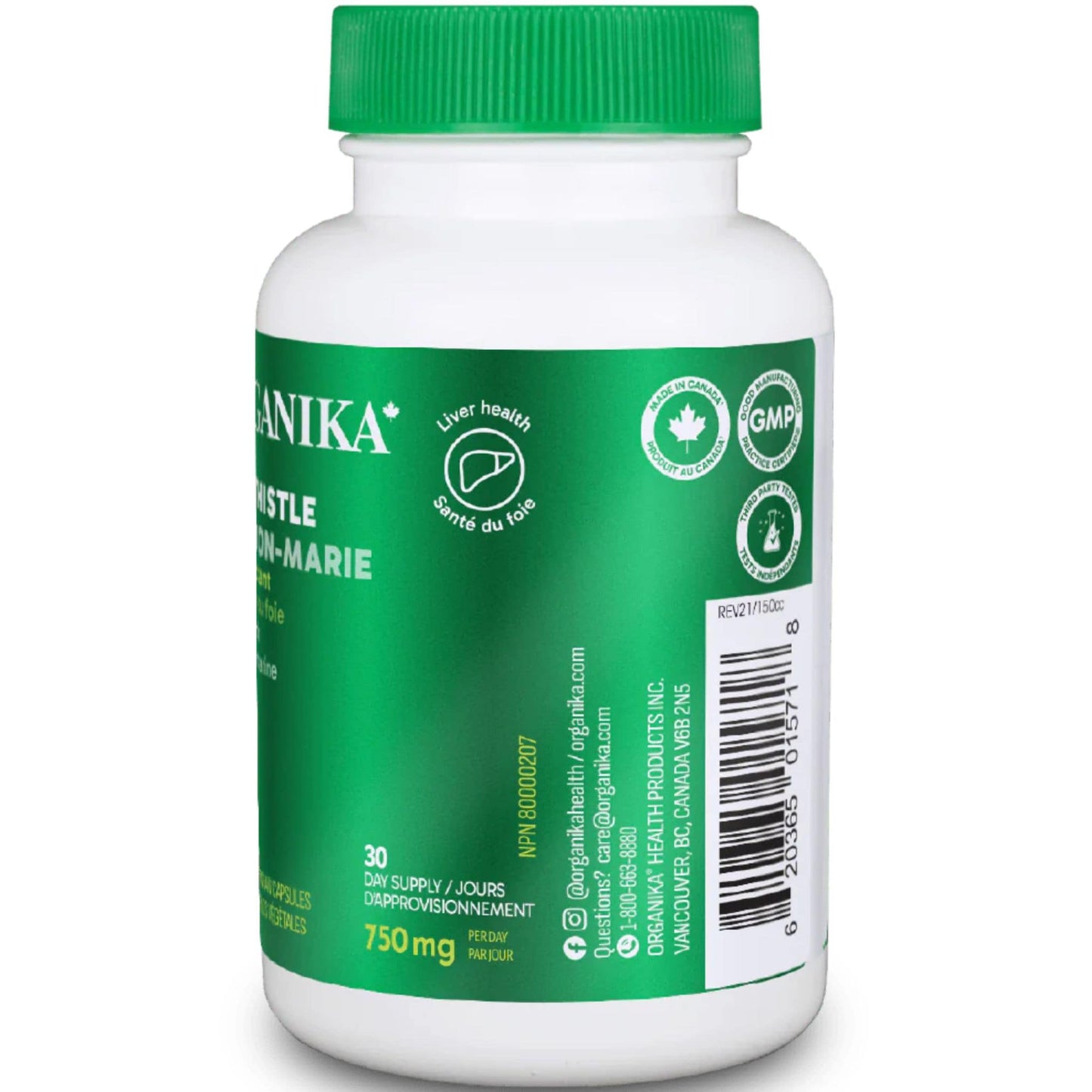 90 Vegetarian Capsules | Organika Milk Thistle