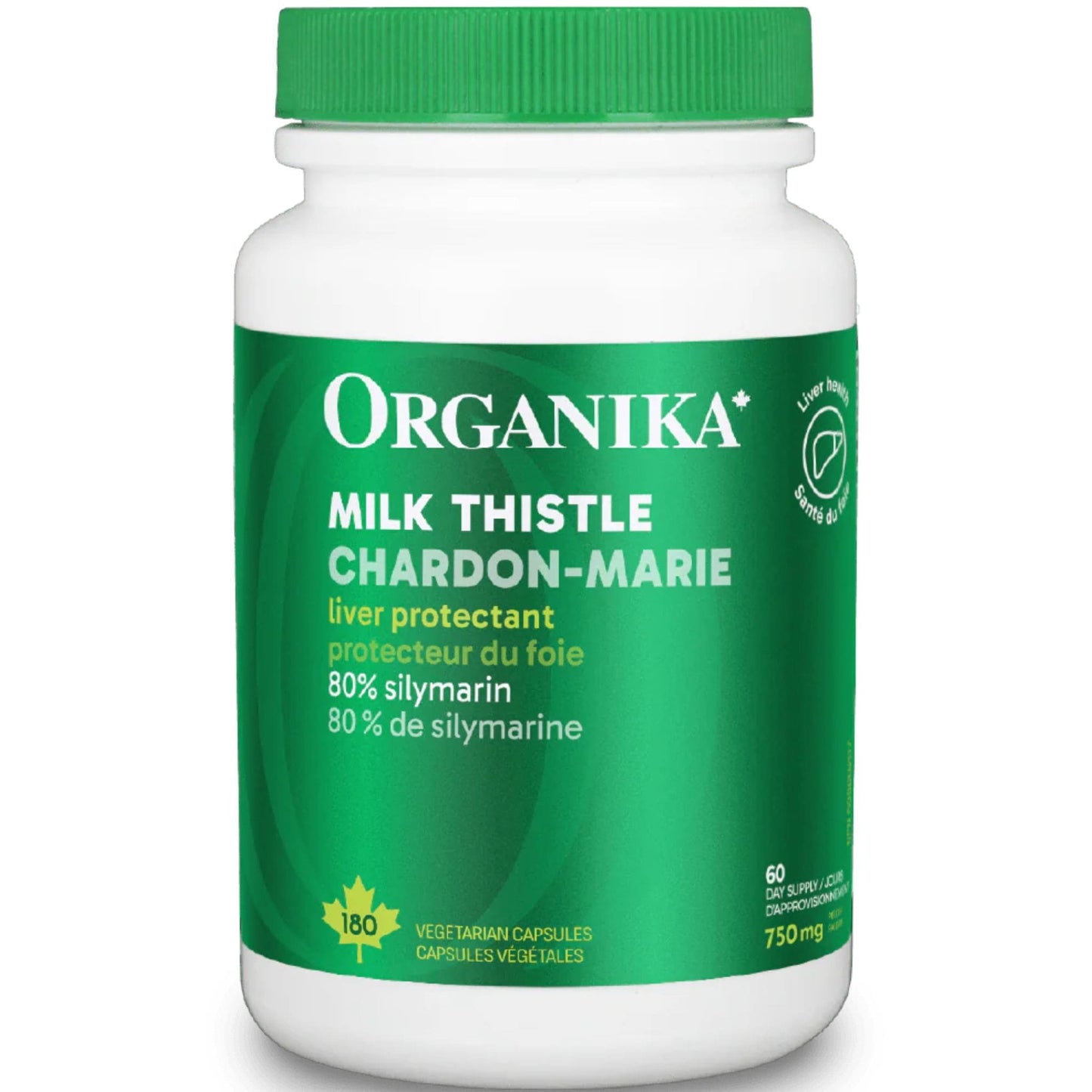 180 Vegetarian Capsules | Organika Milk Thistle