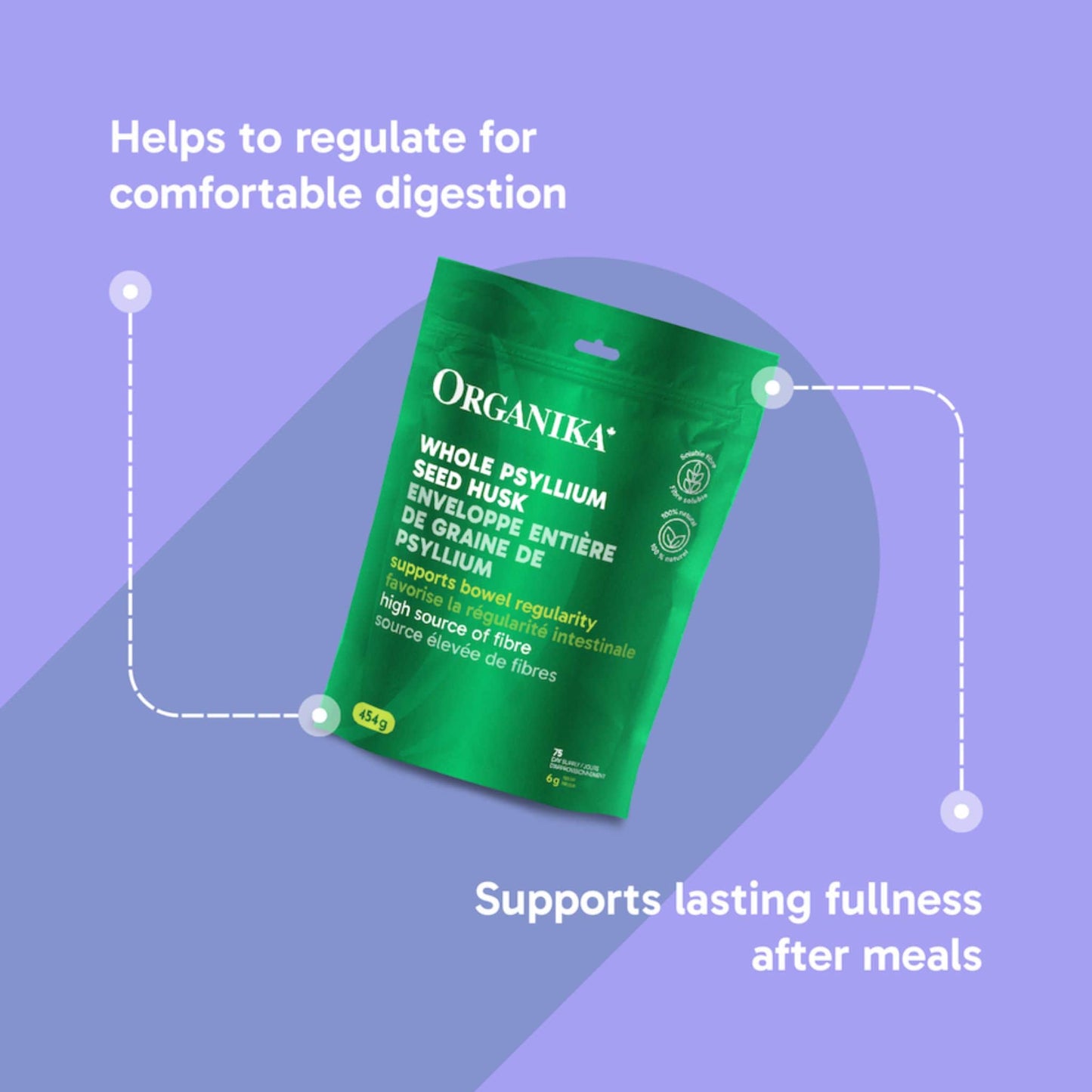 Unflavoured, 454g | Organika Whole Psyllium Seed Husk