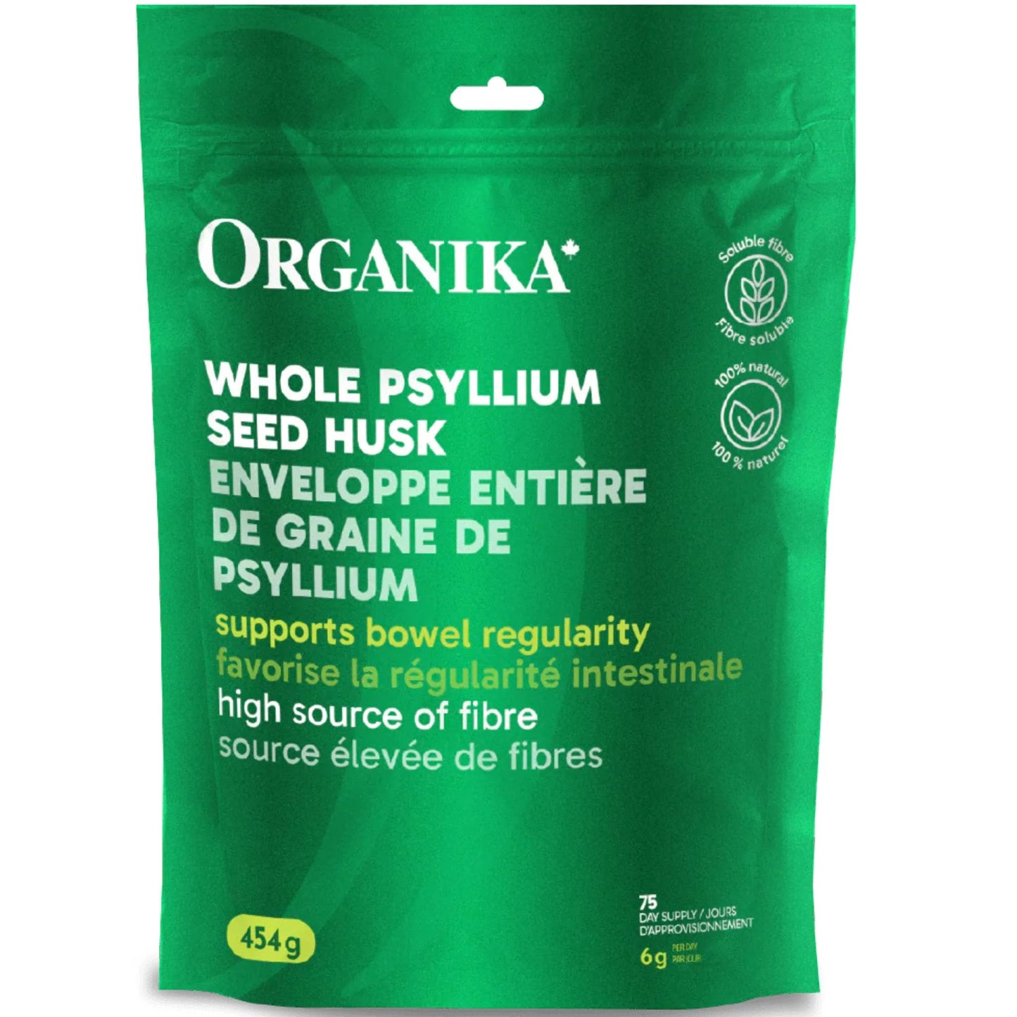 Unflavoured, 454g | Organika Whole Psyllium Seed Husk