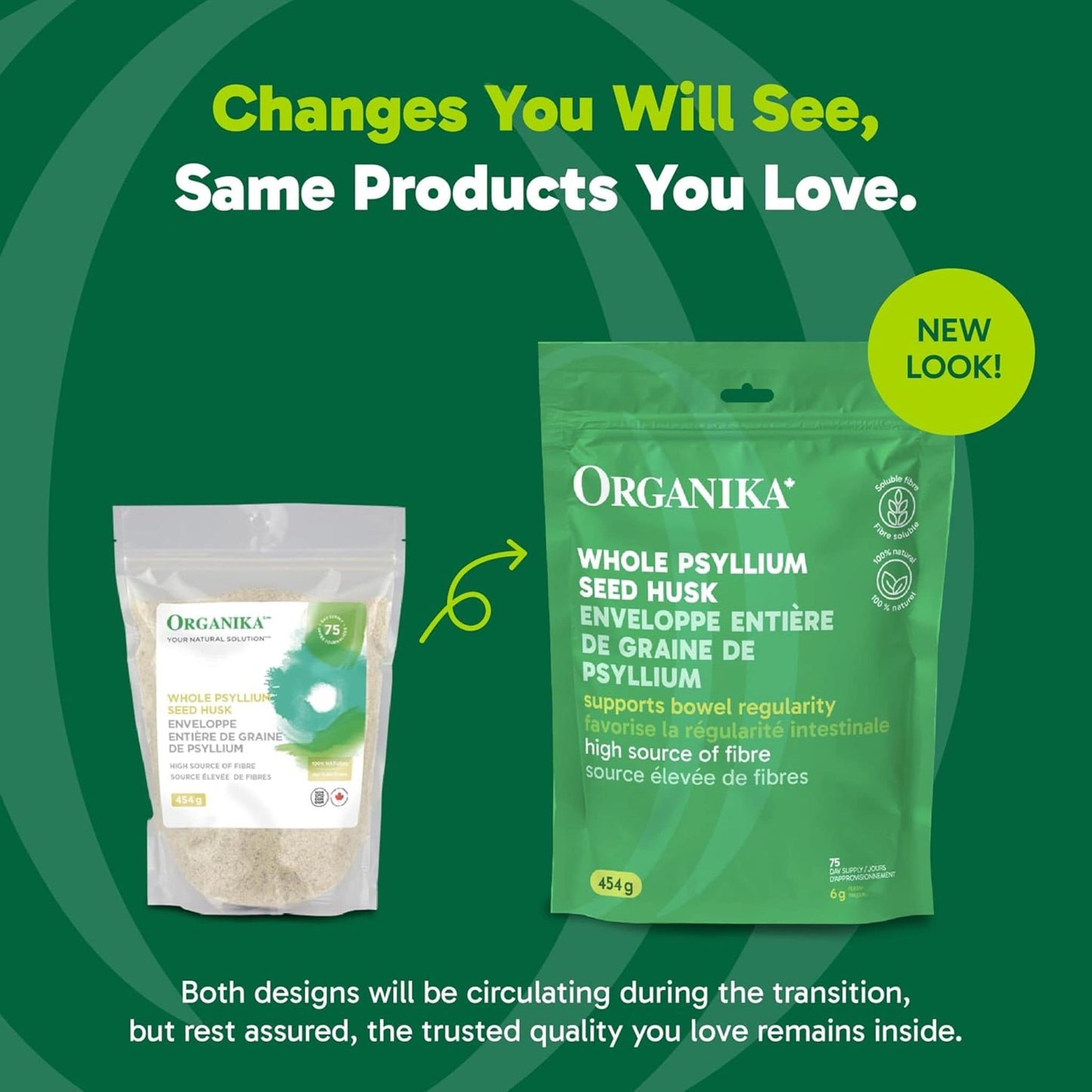 Unflavoured, 454g | Organika Whole Psyllium Seed Husk