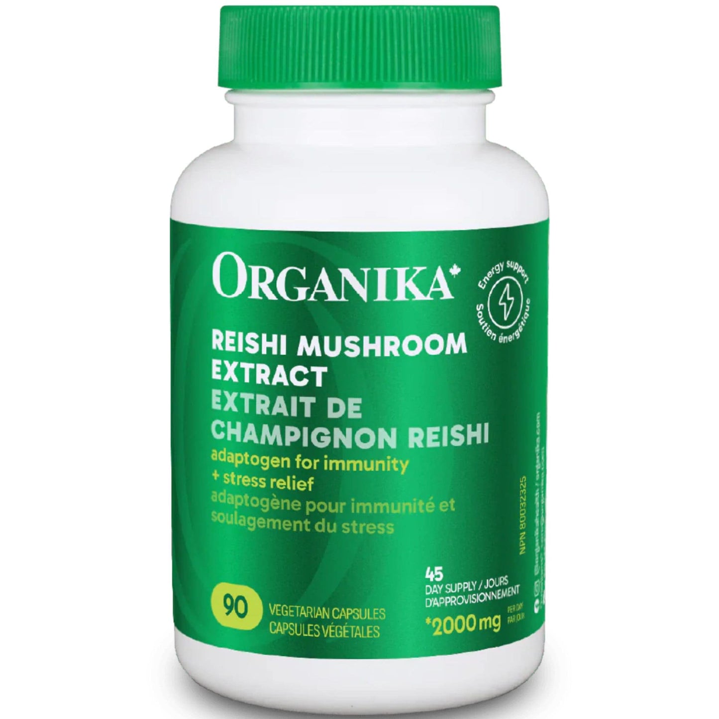 90 Vegetarian Capsules | Organika Reishi Mushroom Extract