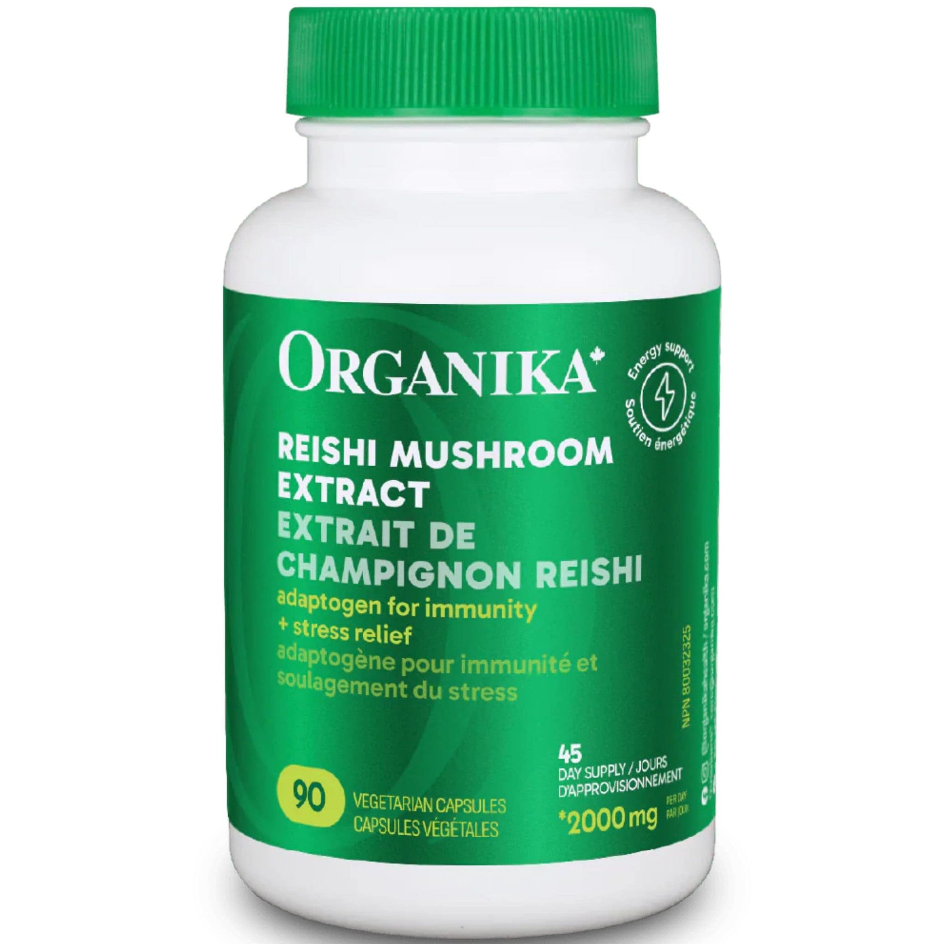 90 Vegetarian Capsules | Organika Reishi Mushroom Extract