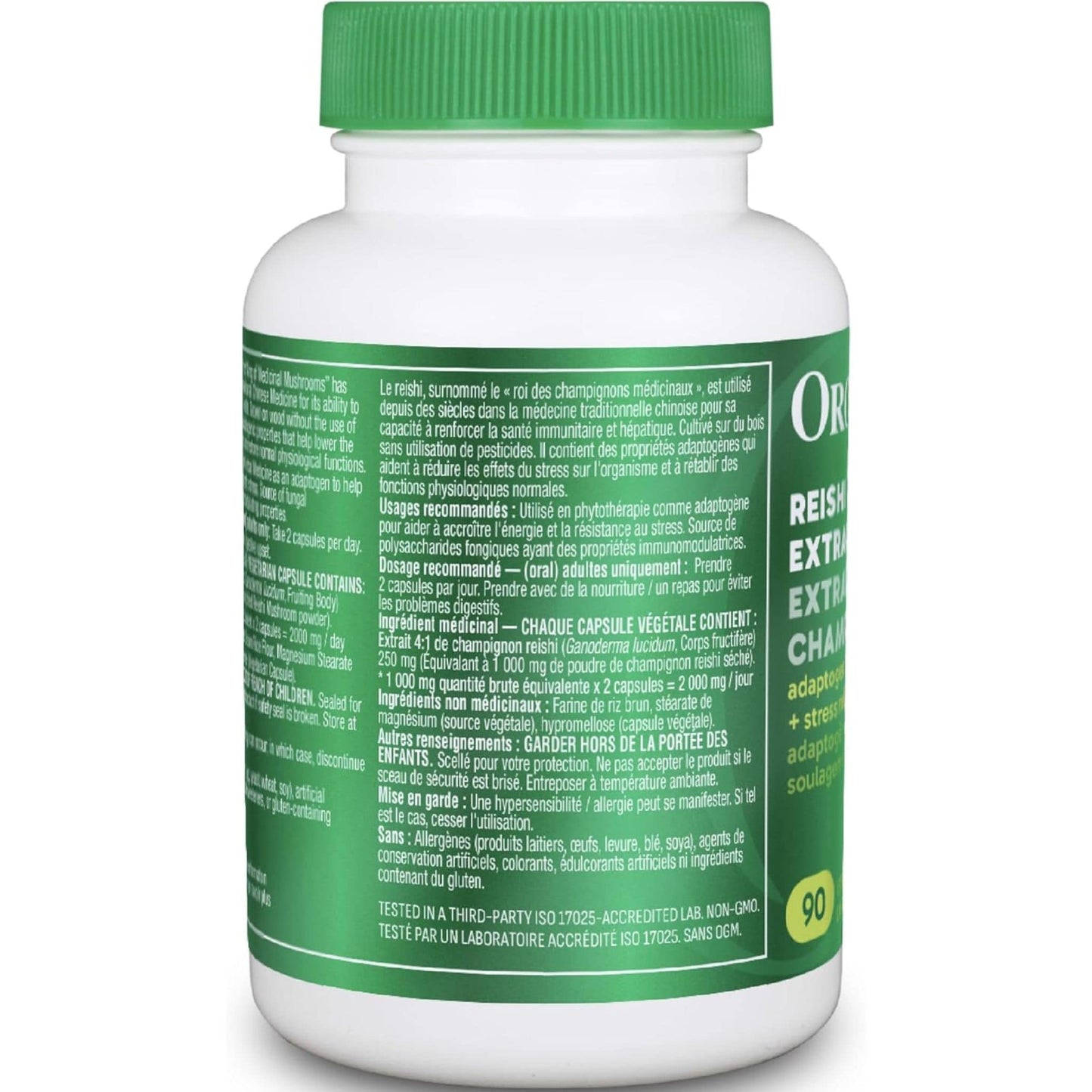 90 Vegetarian Capsules | Organika Reishi Mushroom Extract