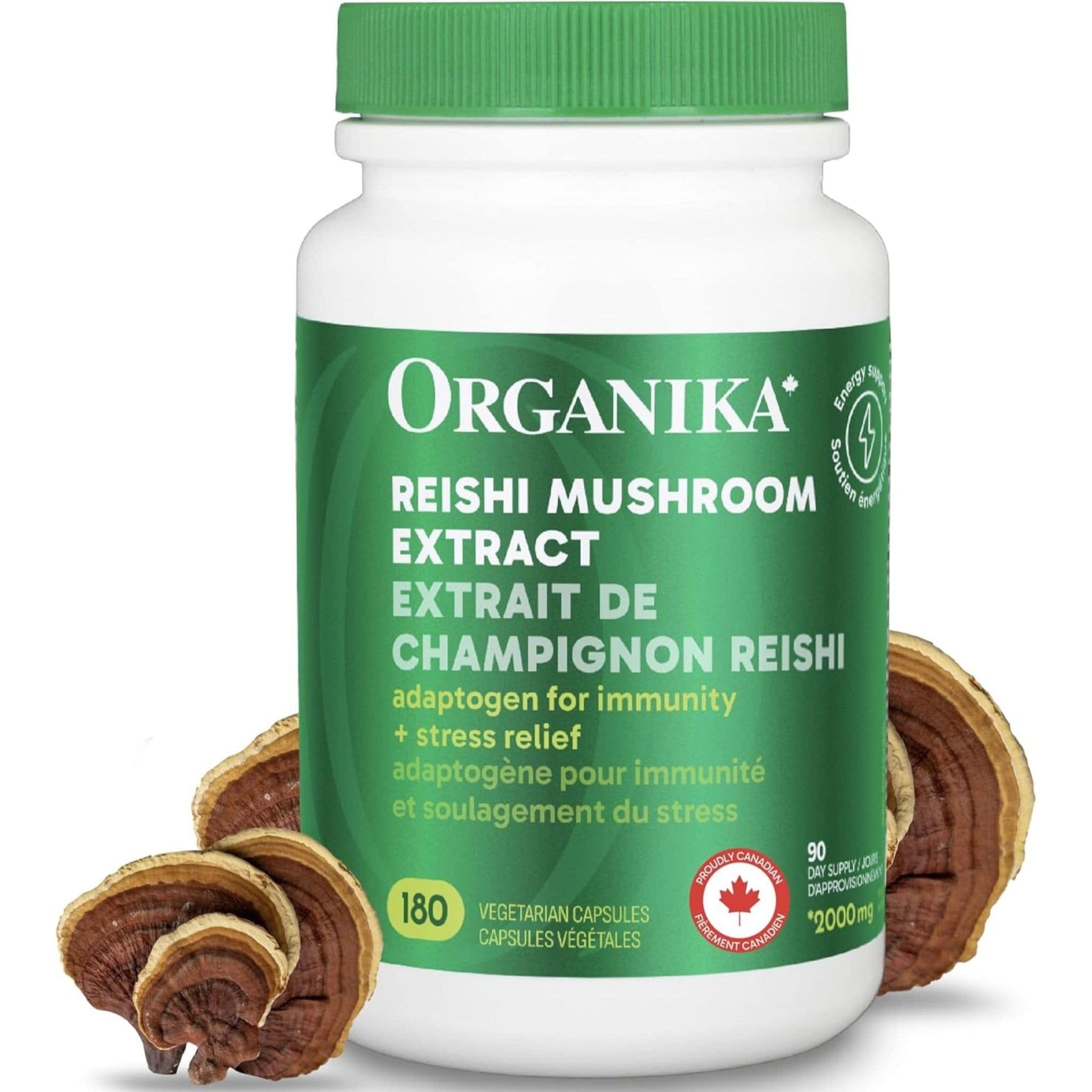 90 Vegetarian Capsules | Organika Reishi Mushroom Extract