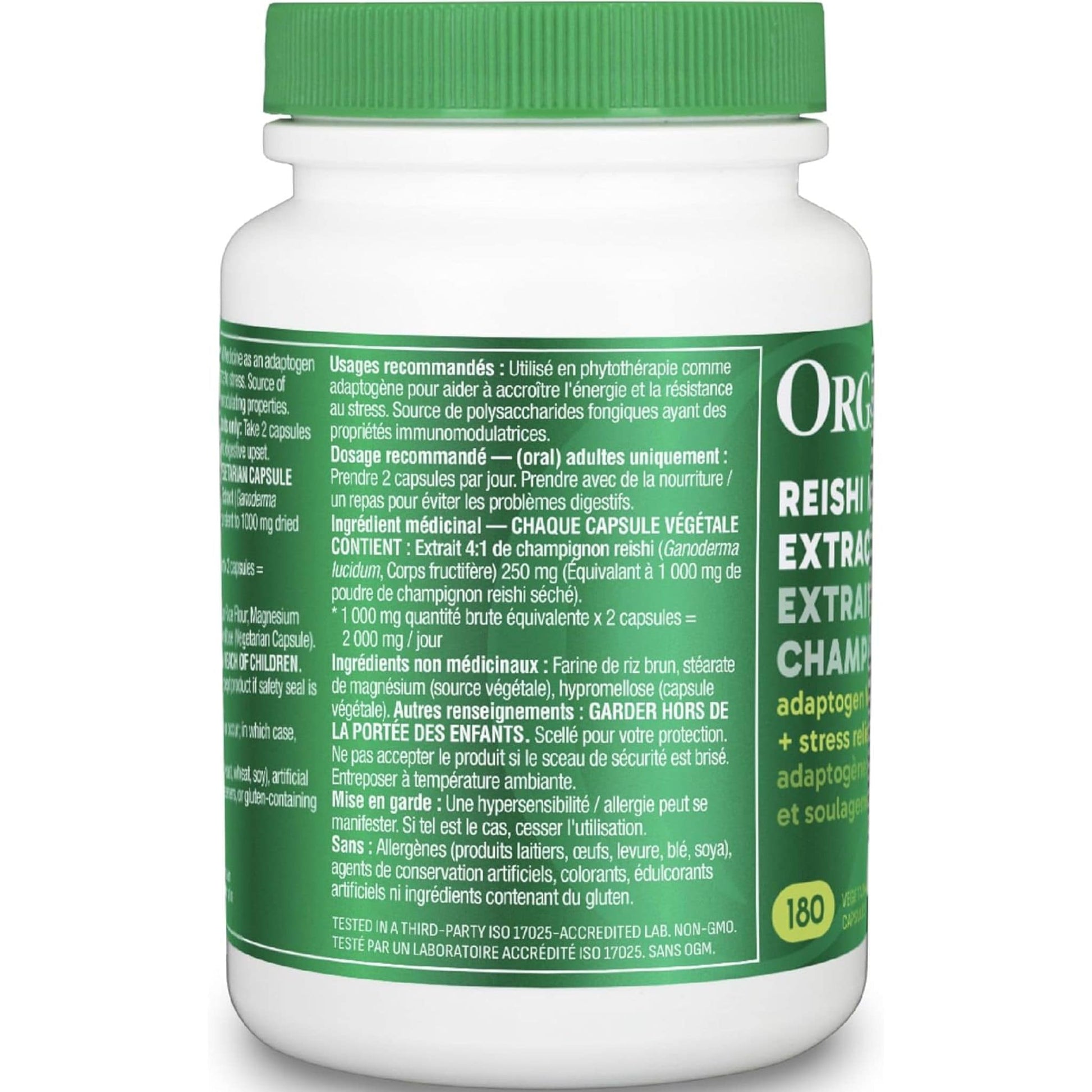 90 Vegetarian Capsules | Organika Reishi Mushroom Extract