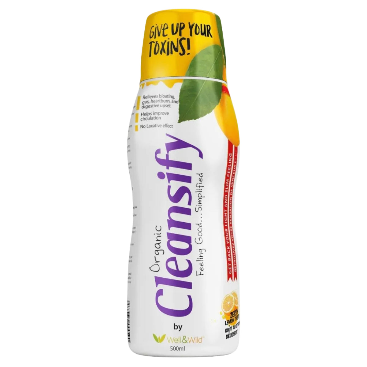 Cleansify Organic Alkaline Cleanse, Ginger, Cayenne & Milk Thistle Liquid, 500ml