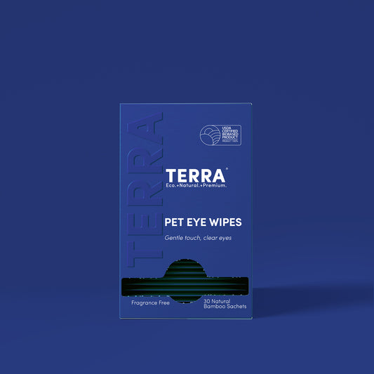 Terra Pet Eye Wipes for Dogs and Cats, Tear Stain Wipes, Fragrance-Free and Alcohol-Free, 30 Count