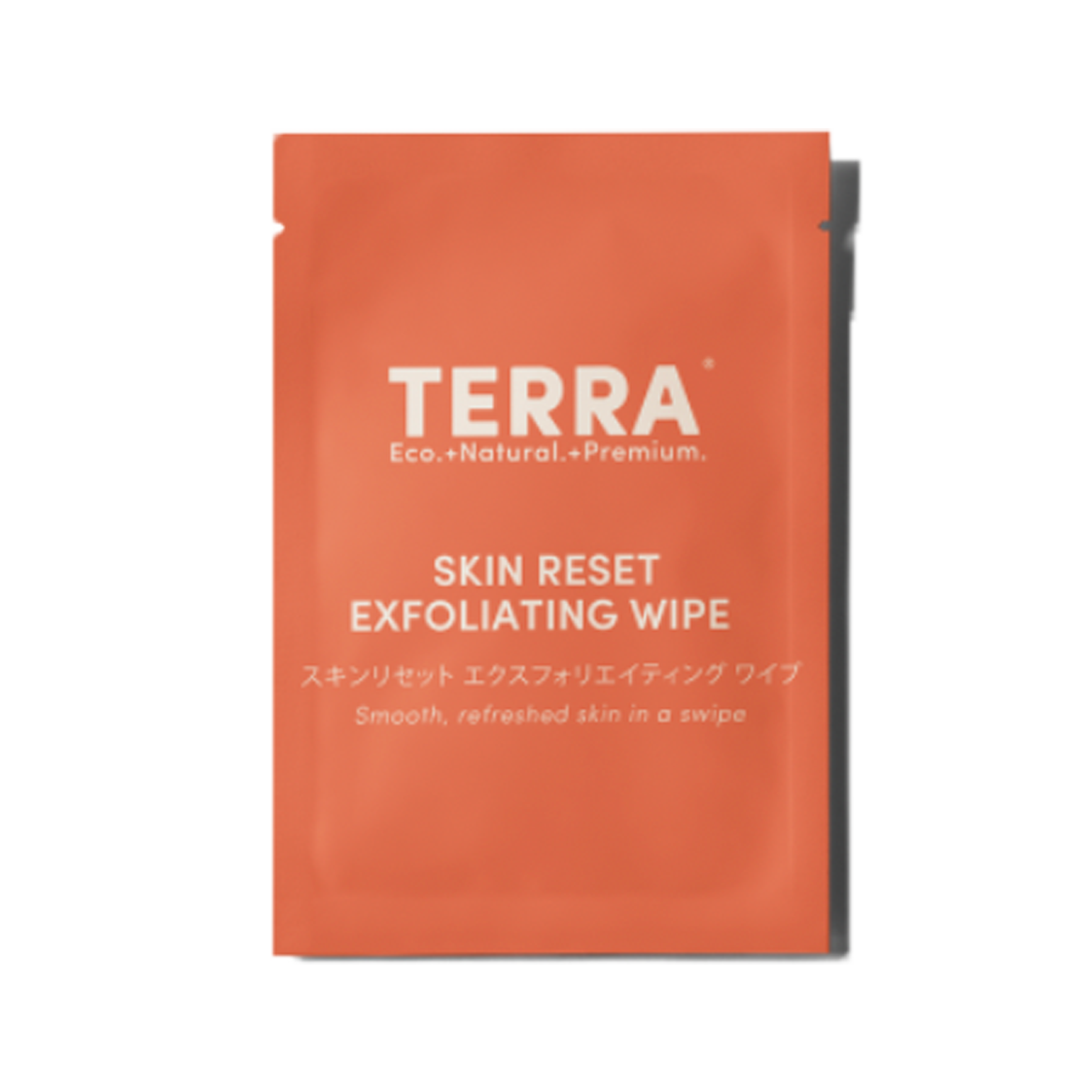 Terra Skin Reset Exfoliating Wipes with AHA Fruit Acids, Salicylic Acid and Centella, 30 Single Sachets