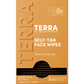 Terra Self-Tan Face Wipes, Buildable Sunless Tanning Wipes with Hyaluronic Acid, Aloe and Chamomile, 15 Count
