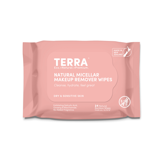Terra Micellar Makeup Remover Wipes, 24 Wipes, for Dry and Sensitive, Normal and Combination or Oily Skin - Dry and Sensitive
