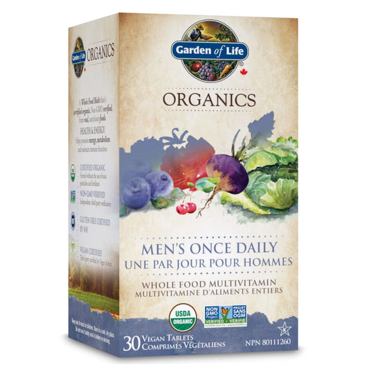 30 Vegan Tablets | Garden of Life Organics Men's Once Daily 
