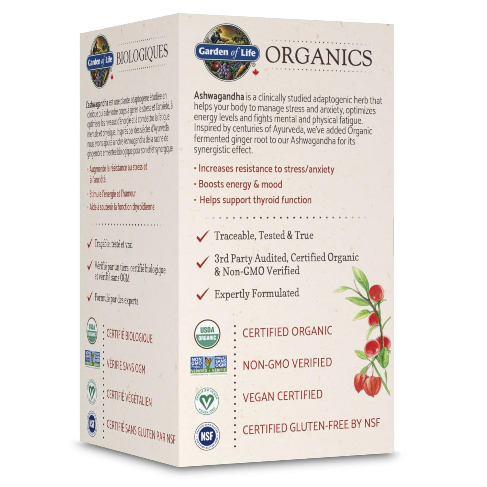 60 Vegan Tablets | Garden of Life Organics Ashwagandha