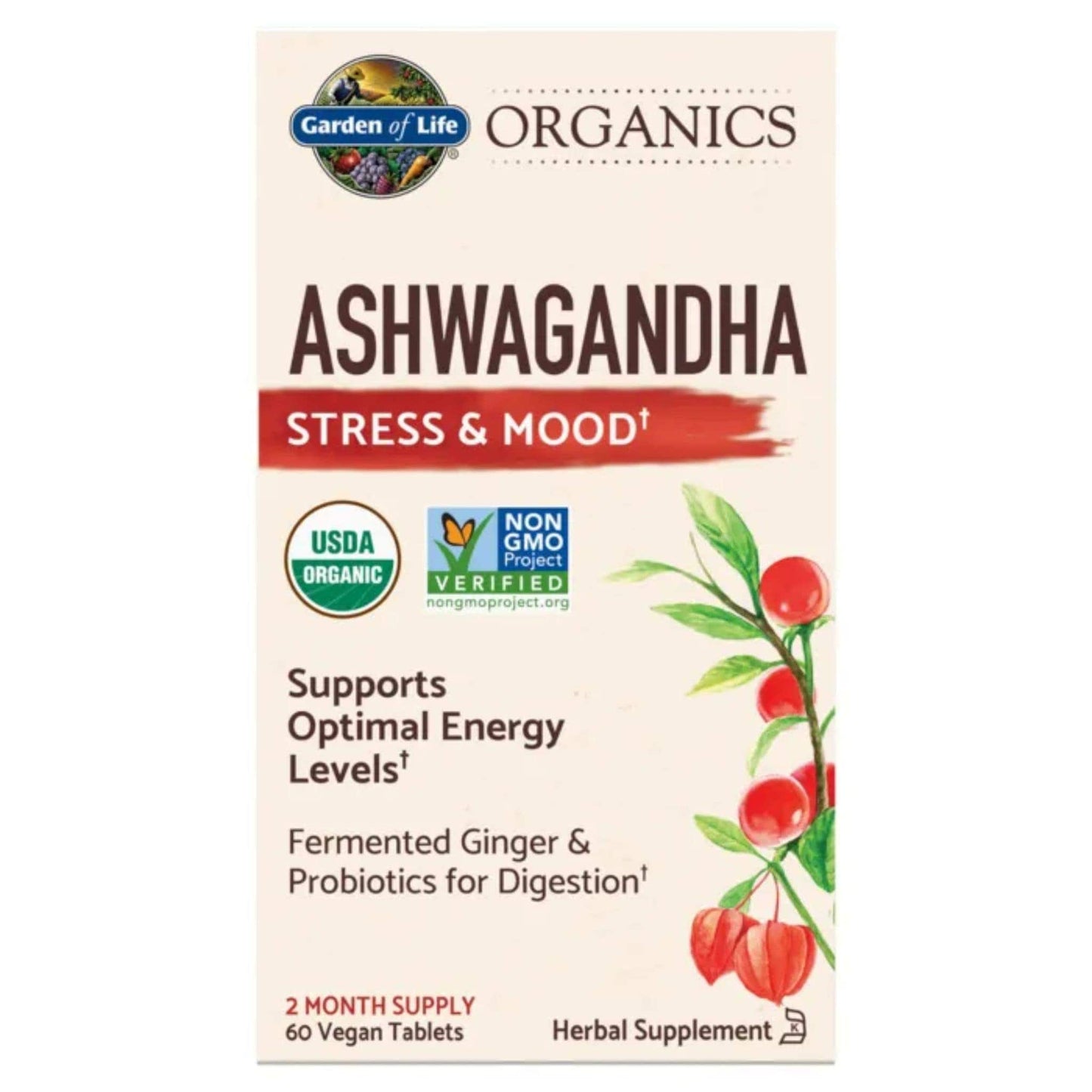 60 Vegan Tablets | Garden of Life Organics Ashwagandha