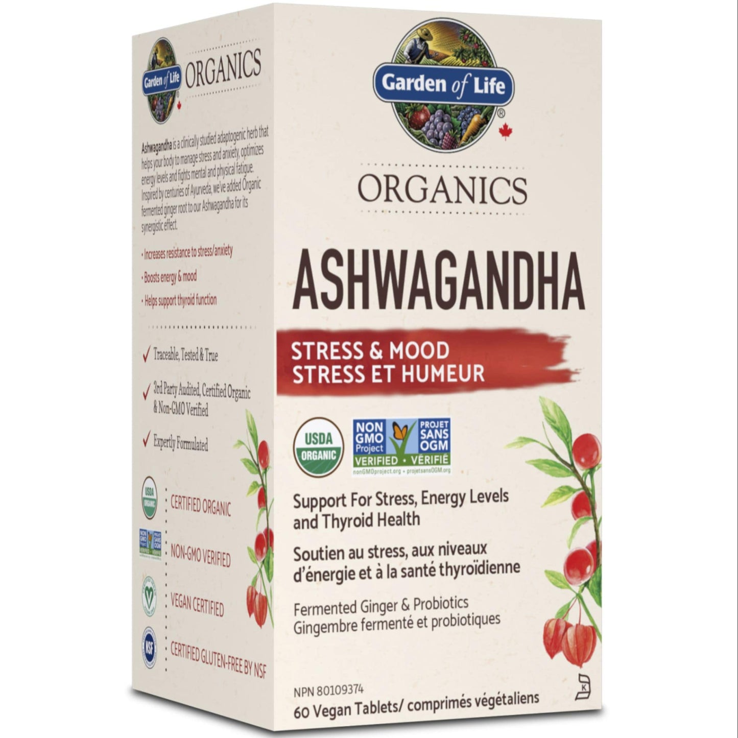 60 Vegan Tablets | Garden of Life Organics Ashwagandha