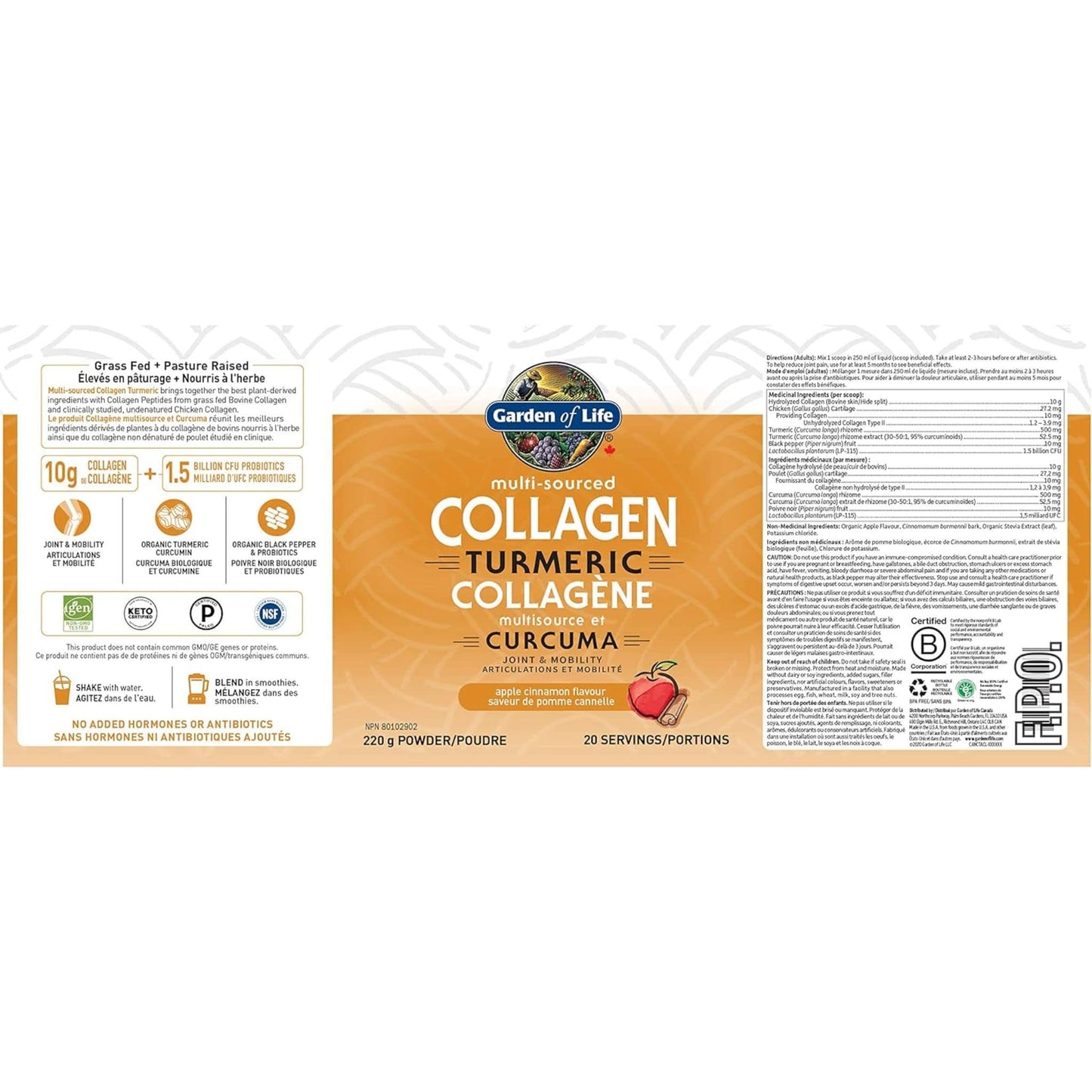 Apple Cinnamon | Garden of Life Collagen Turmeric