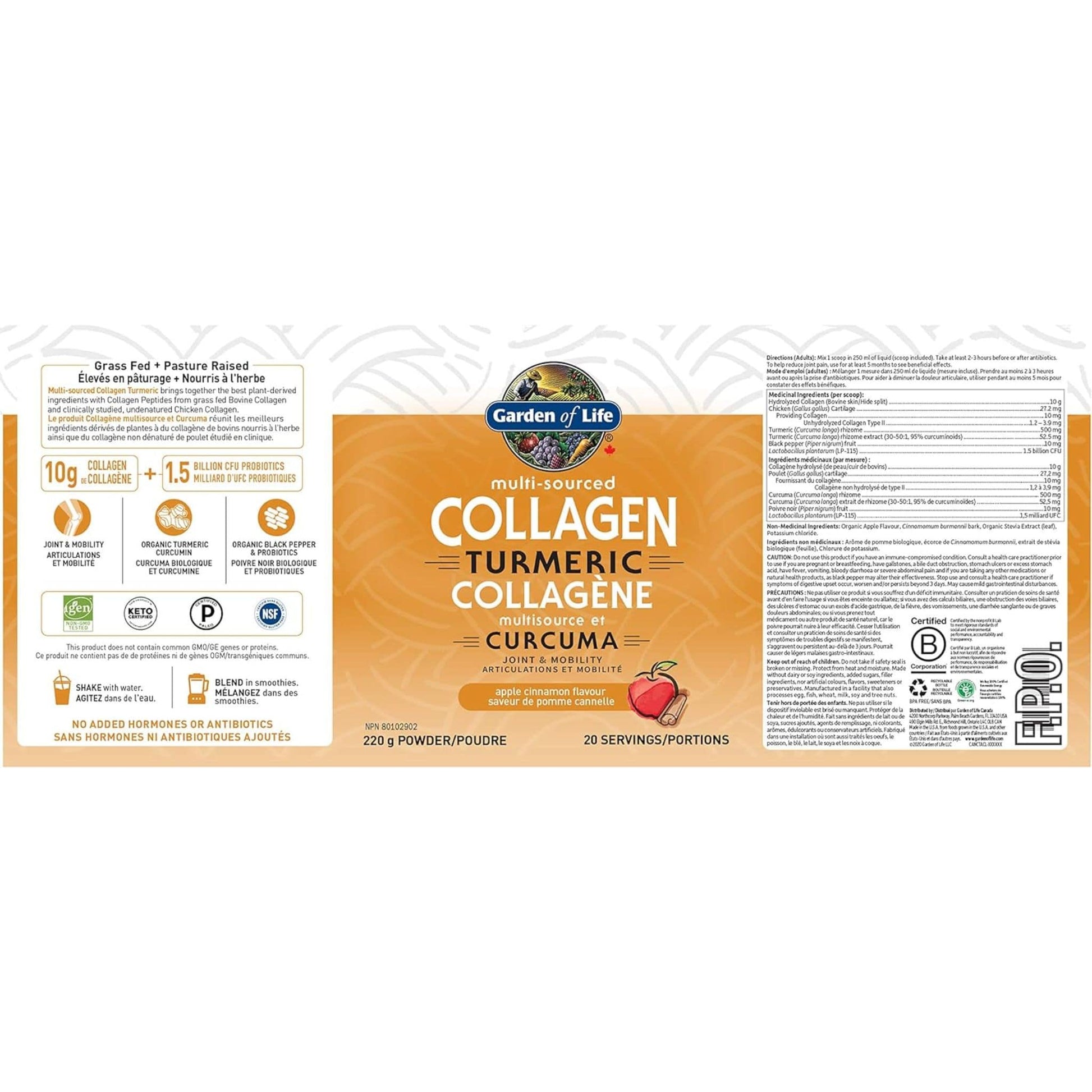 Apple Cinnamon | Garden of Life Collagen Turmeric