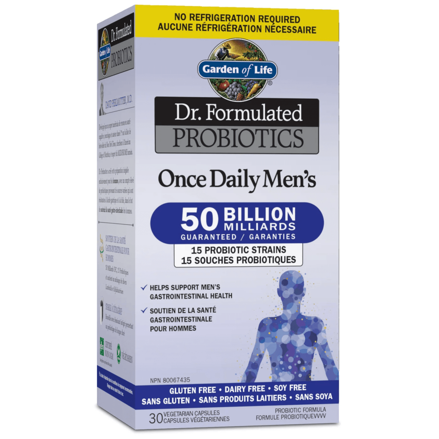 Garden of Life Dr. Formulated Probiotics Once Daily Men's, 50 Billion (Shelf Stable), 30 Vcaps