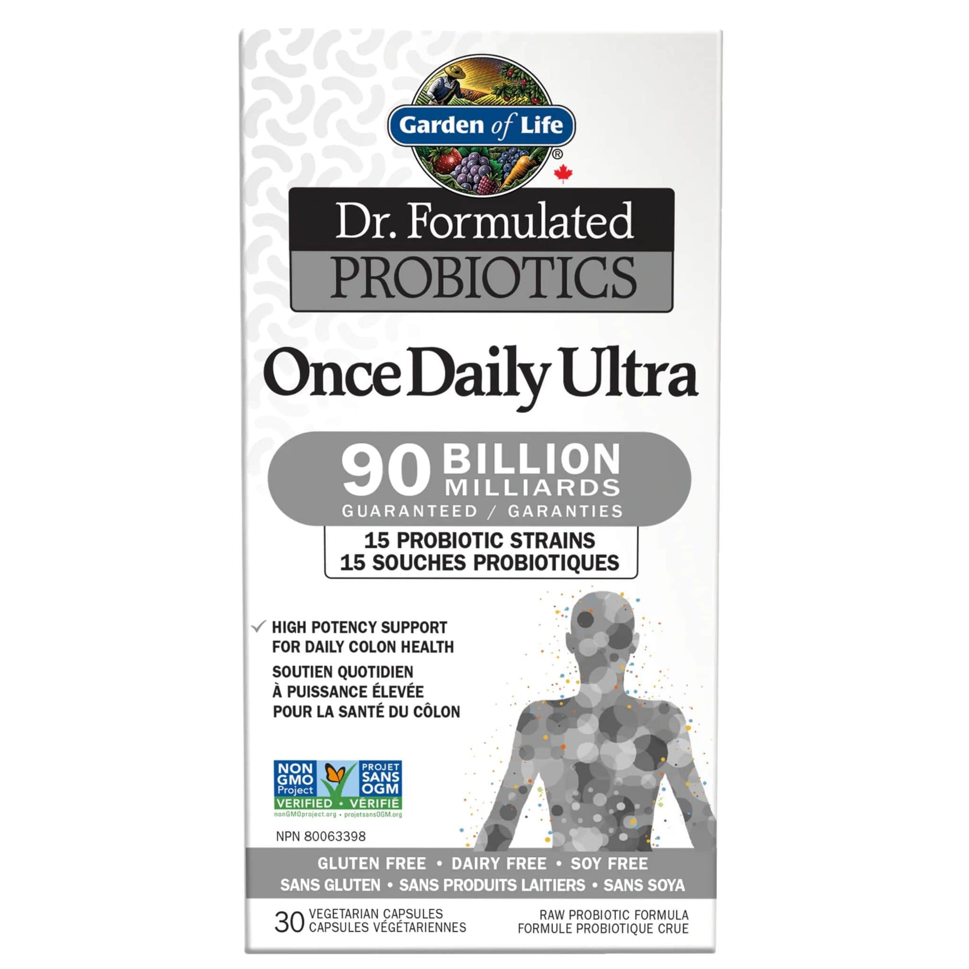 30 Vegetable Capsules | Garden of Life Dr. Formualted Probiotics Once Daily Ultra