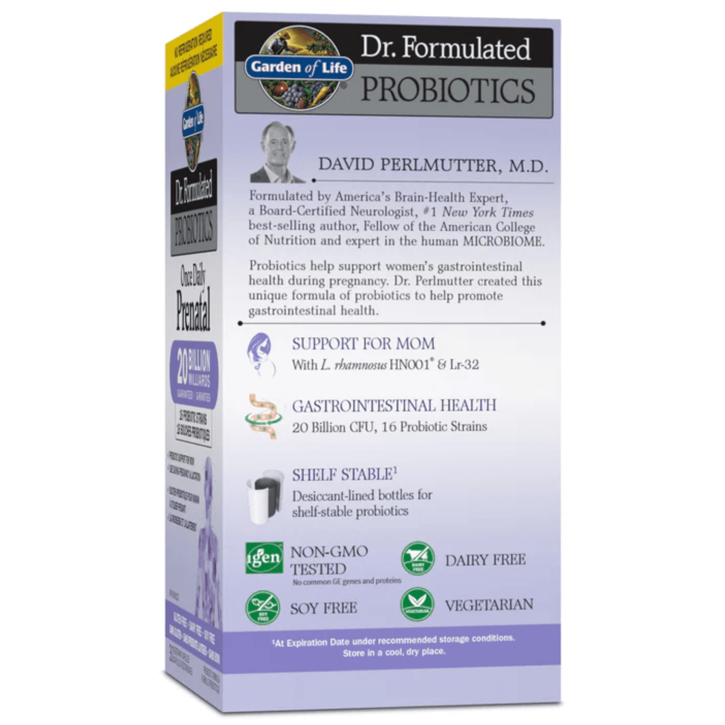 Garden of Life Dr. Formulated Probiotics, Once Daily Prenatal 20 Billion Shelf Stable