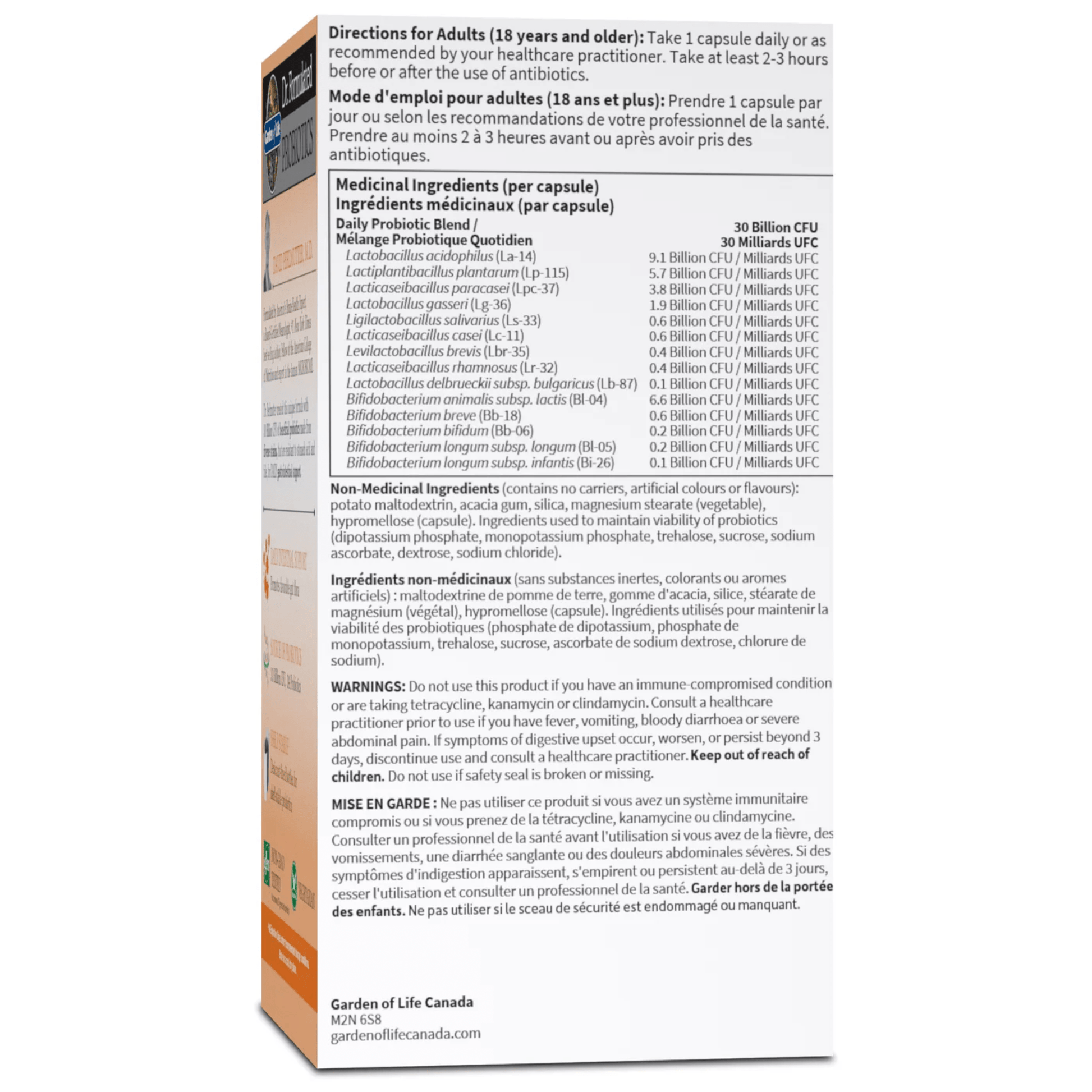 30 Vegetable Capsules (Shelf Stable) | Garden of Life Dr. Formulated Probiotics Once Daily 30 Billion