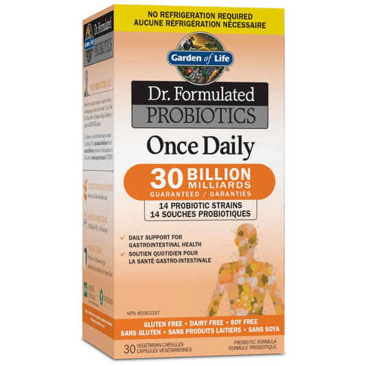 30 Vegetable Capsules (Shelf Stable) | Garden of Life Dr. Formulated Probiotics Once Daily 30 Billion