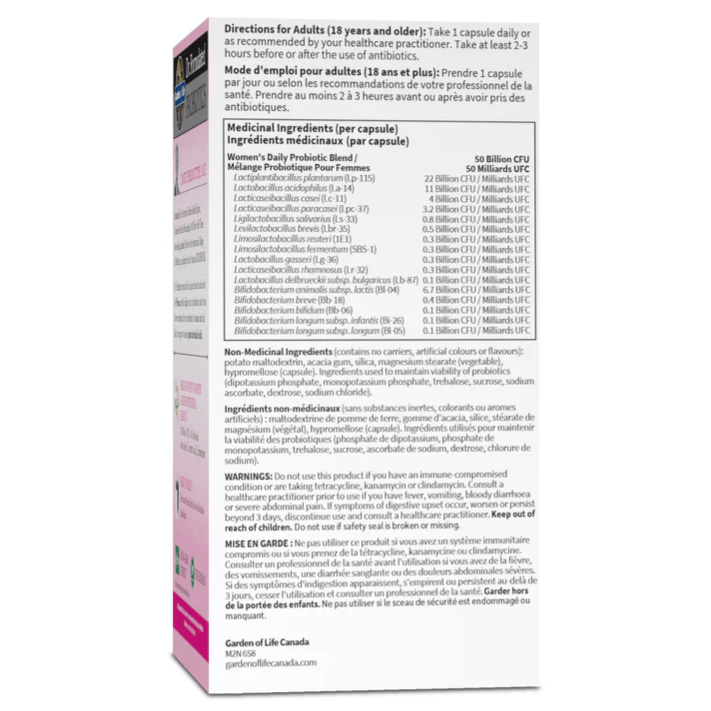 30 Vegetable Capsules | Garden of Life Dr. Formulated Probiotics Once Daily Women