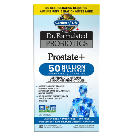 60 Vegetable Capsules | Garden of Life Dr. Formulated Probitiocs Prostate+ 50 Billion 