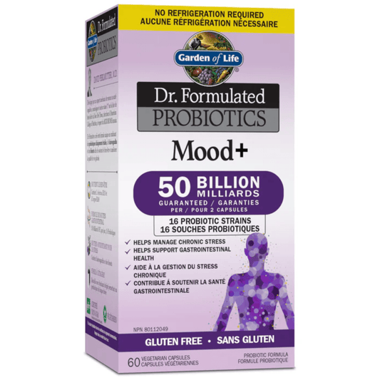 Garden of Life Dr. Formulated Probiotics Mood+ 50 Billion, 60 Vegetable Capsules