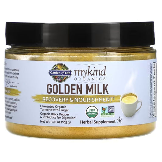 Garden of Life My Kind Organics Golden Milk with Fermented Organic Turmeric with Ginger