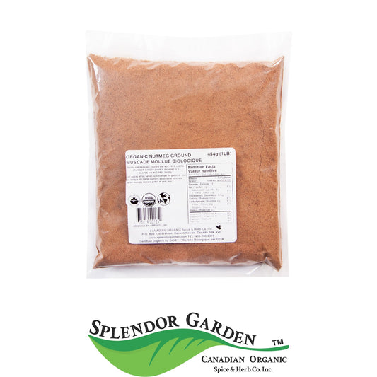 Splendor Garden Organic Ground Nutmeg, 454g Bulk Bag